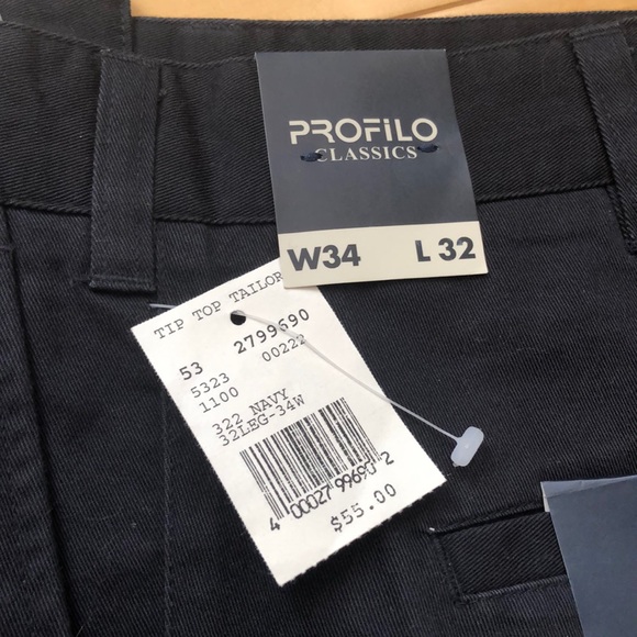 BNWT Profilo Classics Pants in dark blue - Picture 4 of 4